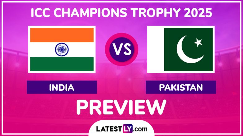 IND vs PAK, ICC Champions Trophy 2025 Preview: कल चैंपियंस ट्रॉफी के महामुकाबला में भारत और पाकिस्तान की होगी भिड़त, मैच से पहले जानें हेड टू हेड रिकॉर्ड्स, मिनी बैटल और स्ट्रीमिंग समेत सारे डिटेल्स