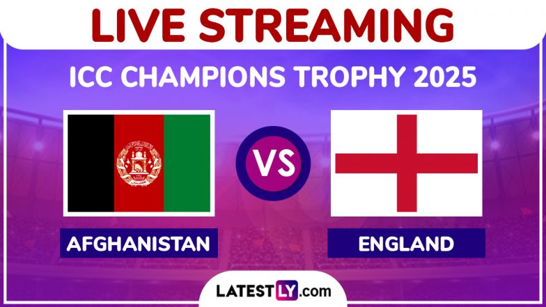 AFG vs ENG ICC Champions Trophy 2025 Live Streaming: चैंपियंस ट्रॉफी में अफ़ग़ानिस्तान से भिड़ेगी इंग्लैंड टीम, जानें कब, कहां और कैसे देखें लाइव प्रसारण