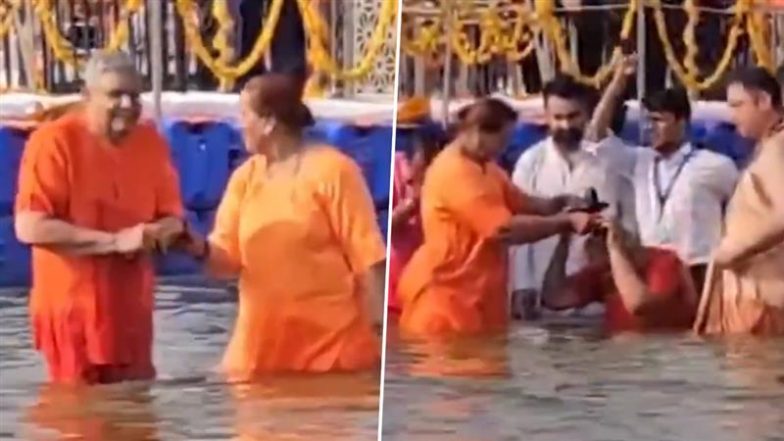 Maha Kumbh 2025: प्रयागराज के महाकुंभ में पहुंचे उपराष्ट्रपति जगदीप धनखड़, अपने परिवार के साथ संगम में लगाई आस्था की डुबकी; सीएम योगी ने किया स्वागत (Watch Video)
