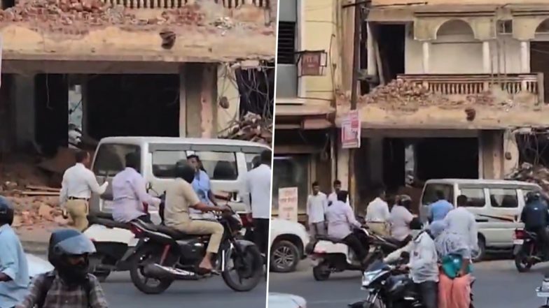 VIDEO: पुणे में बदमाशों के हौसले बुलंद! बाइक रोकने से नाराज शख्स ने ट्रैफिक पुलिस पर कर दिया हमला, घटना का वीडियो आया सामने
