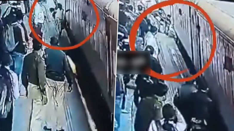 VIDEO: चलती ट्रेन में चढ़ने की कोशिश में प्लेटफॉर्म के नीचे गिरी यात्री, PAC जवानों ने समय रहते बाहर खींचकर बचाई महिला की जान, कानपुर रेलवे स्टेशन का वीडियो आया सामने