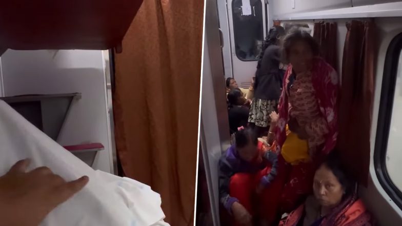 महाकुंभ के लिए एसी फर्स्ट क्लास में सफर कर रहा था शख्स, केबिन का दरवाजा खोलते ही उड़े उसके होश (Watch Viral Video)