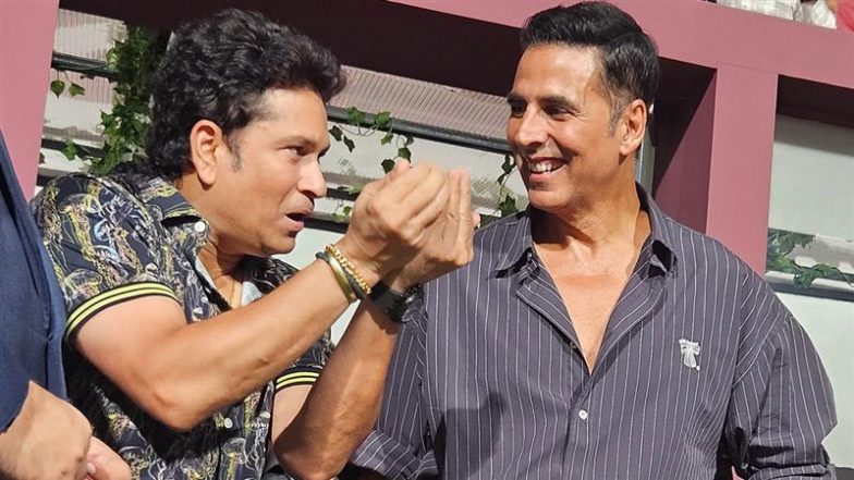 Akshay Kumar showers Love on Sachin Tendulkar: माझी मुंबई की जीत पर झूमे अक्षय कुमार, सचिन तेंदुलकर के साथ शेयर की खास तस्वीर!
