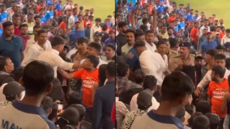Fans Spotted Quarrelling at BCA Stadium: विमेंस प्रीमियर लीग के GG-W बनाम RCB-W मैच के दौरान BCA स्टेडियम में फैंस के बीच झड़प, वीडियो हुआ वायरल