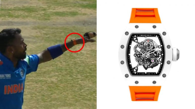 Hardik Pandya Spotted Wearing Richard Mille Luxury Watch: भारत बनाम पाकिस्तान मैच में  7 करोड़ की लग्जरी घड़ी पहने दिखें हार्दिक पांड्या, रिचर्ड मिल वॉच ने खींचा सबका ध्यान, देखें तस्वीरें