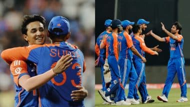 India Beat England, 5th T20I Match Scorecard: वानखेड़े में 'शर्मा जी के बेटे' ने किया 'अभिषेक', बल्ले के बाद गेंद से मचाया कोहराम, टीम इंडिया ने इंग्लैंड को 150 रनों से हराकर सीरीज पर किया कब्ज़ा; यहां देखें IND बनाम ENG मैच का स्कोरकार्ड