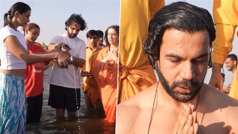 Maha Kumbh 2025: राजकुमार राव और पत्रलेखा ने प्रयागराज में किया त्रिवेणी संगम स्नान, महाकुंभ मेले में आध्यात्मिक यात्रा (Watch Video)