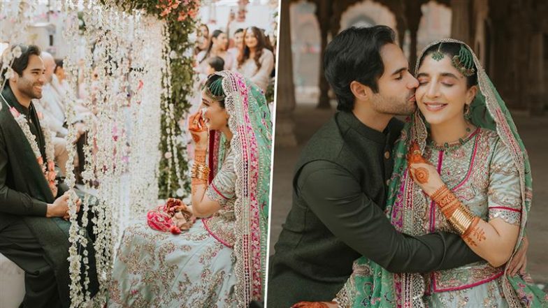 Pak Actress Mawra Hocane Marries Ameer Gilani: 'सनम तेरी कसम' फेम पाकिस्तानी एक्ट्रेस मावरा होकेन ने आमिर गिलानी संग रचाई शादी, तस्वीरें हुईं वायरल (View Pics)