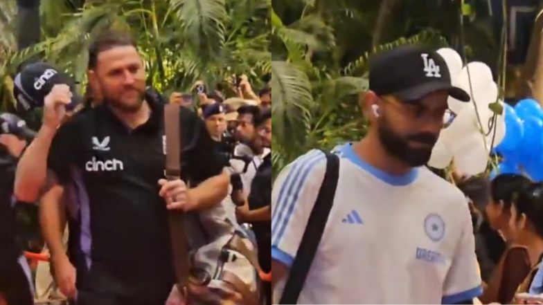 India and England Grand Welcome In Cuttack: दूसरे वनडे से पहले कटक पहुंची भारत और इंग्लैंड टीम का हुआ भव्य स्वागत, देखें शानदार वीडियो
