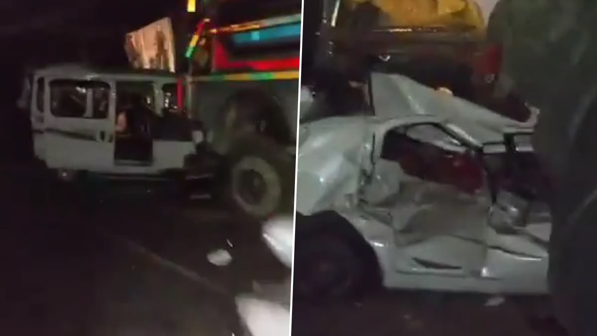 Nashik Road Accident Video: महाराष्ट्र के नासिक में तेज रफ्तार कंटेनर का कहर, कई गाड़ियों को मारी टक्कर, एक की मौत, 21 लोग जख्मी