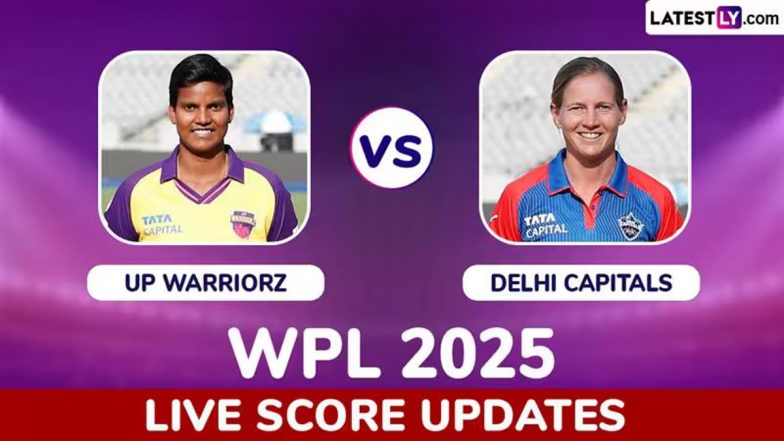 DC W vs UPW W, WPL 2025 Live Toss & Scorecard: दिल्ली कैपिटल्स ने जीता टॉस, यूपी वारियर्स को मिला पहले बल्लेबाजी का न्योता, यहां देखें दोनों टीमों की प्लेइंग इलेवन और लाइव स्कोरकार्ड