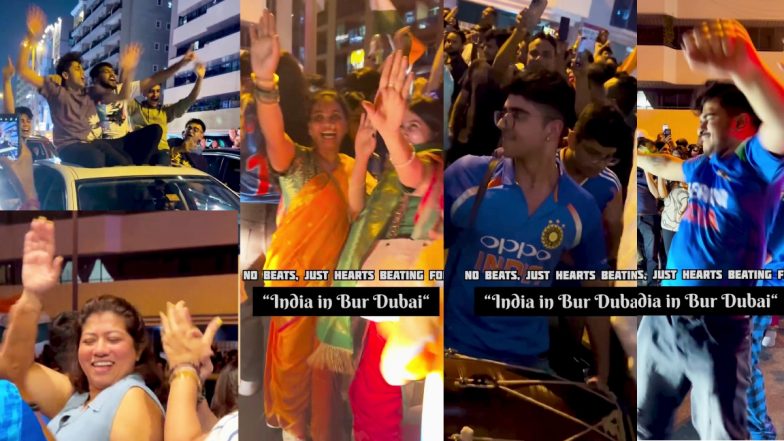 Indians Celebrating In Dubai: भारत की जीत पर दुबई में मना जश्न, भांगड़ा-डांस और आतिशबाजी से गूंजा शहर