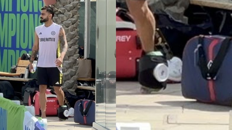 Injury Concern For Virat Kohli: पाकिस्तान के खिलाफ महामुकाबले से पहले चोटिल हुए 'किंग' कोहली? प्रैक्टिस सेशन के बाद दुबई से तस्वीर सामने आई