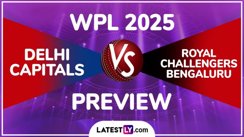 DC W vs RCB W, WPL 2025 Preview: महिला प्रीमियर लीग में दिल्ली कैपिटल्स से भिड़ेगी रॉयल चैलेंजर्स बेंगलुरु, मैच से पहले जानें हेड टू हेड रिकॉर्ड्स, मिनी बैटल और स्ट्रीमिंग समेत सारे डिटेल्स