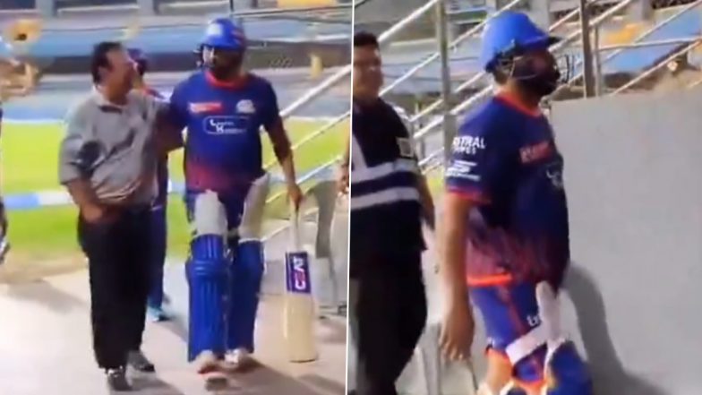 IPL 2025 से पहले वानखेड़े स्टेडियम में मुंबई इंडियंस की प्रैक्टिस किट में नजर आए रोहित शर्मा, वीडियो हुआ वायरल