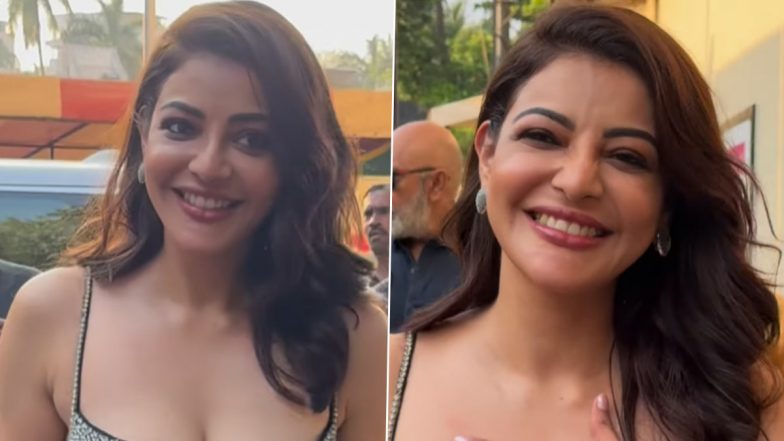 Sikandar के ट्रेलर लॉन्च पर पहुंची Kajal Agarwal ने बिखेरा जलवा, एक्ट्रेस की हॉटनेस ने बढ़ाया तापमान (Watch Video)