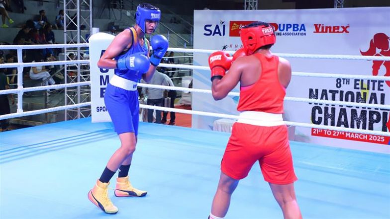 Women's National Boxing Championships 2025: जैस्मीन लम्बोरिया, सिमरनजीत कौर महिला राष्ट्रीय मुक्केबाजी चैंपियनशिप के सेमीफाइनल में पहुंचीं, हन्ना जॉय और प्राची को मिली हार