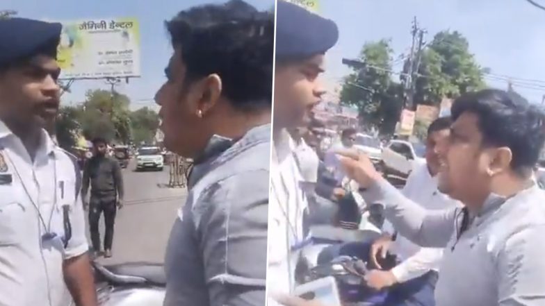 VIDEO: बिजनौर में सड़क पर मचा बवाल! चालान की कार्रवाई से नाराज शख्स ने ट्रैफिक पुलिस से की बदतमीजी, कहा.. एसपी को बुला, गाली तूने दी पहले, औकात में रहे