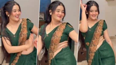 Desi Bhabhi Dance: देसी भाभी ने हरी साड़ी पहन हरियाणवी गाने 'तू छोरी घणी हसीन' गाने पर किया जबरदस्त डांस, देखें वीडियो