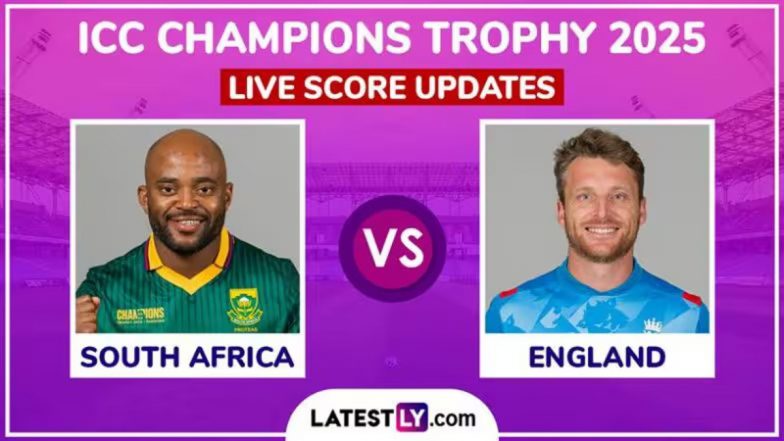 SA vs ENG, ICC Champions Trophy 2025 Live Toss & Scorecard: इंग्लैंड ने टॉस जीतकर किया बल्लेबाजी का फैसला, दक्षिण अफ्रीका पहले करेगी गेंदबाजी, यहां देखें प्लेइंग इलेवन और लाइव स्कोरकार्ड