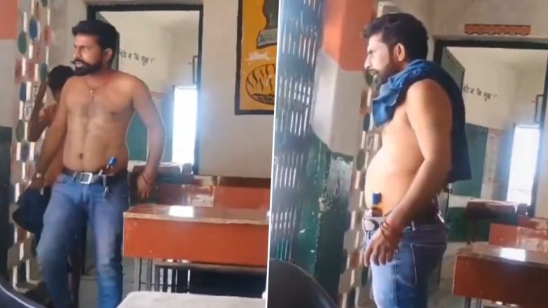 VIDEO: शराब के नशे में धुत होकर बिना शर्ट के स्कूल में घुसा शख्स, छात्रों को निकाला बाहर, टीचर्स को दिखाया गुस्सा, मेरठ जिले का वीडियो आया सामने
