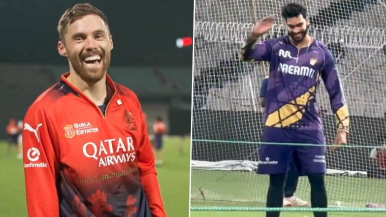 Venkatesh Iyer, Phil Salt Fun Banter: सॉरी वेंकटेश अय्यर! KKR बनाम RCB मैच से पहले फिल सॉल्ट का पूर्व टीममेट्स के साथ मजेदार मजाक का वीडियो वायरल