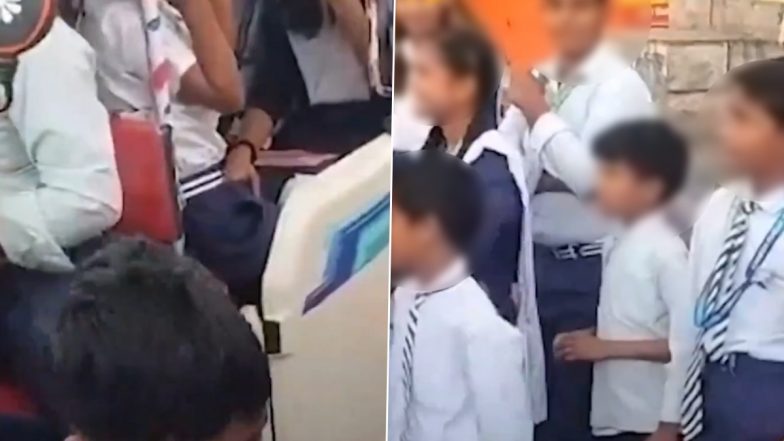 14 Kids in 1 Autorickshaw: एक ऑटो रिक्शा में बैठे 14 बच्चे, स्कूल के बच्चों की जान के साथ खिलवाड़, झांसी पुलिस ने की कार्रवाई (Watch Video)
