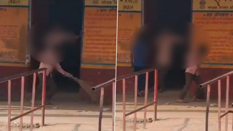 VIDEO: स्कूल में बच्चों के हाथ में किताब की जगह दिया झाडू, पढ़ाई की जगह करवाई सफाई, फिरोजाबाद की घटना का वीडियो आया सामने