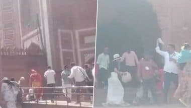Bees Attack in Taj Mahal: ताजमहल में मधुमक्खियों ने किया पर्यटकों पर हमला, जान बचाकर भागे लोग, सोशल मीडिया पर वीडियो आया सामने (Watch Video) Bees Attack in Taj Mahal: ताजमहल में मधुमक्खियों ने किया पर्यटकों पर हमला, जान बचाकर भागे लोग, सोशल मीडिया पर वीडियो आया सामने (Watch Video)