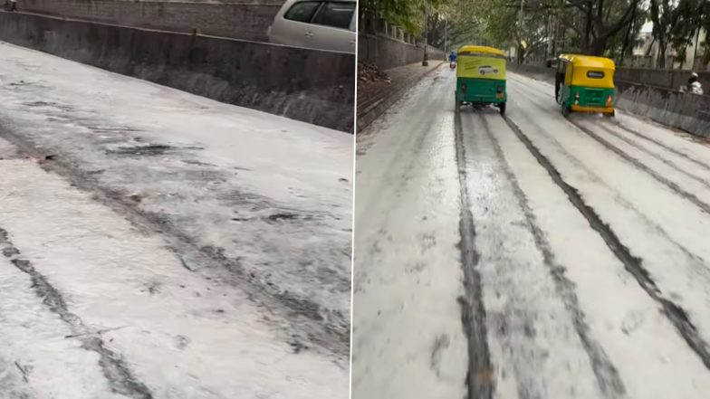 Viral Video: बारिश के बाद बैंगलोर में सड़क पर दिखाई दिया सफेद झाग, वायरल वीडियो देख लोगों में उत्सुकता