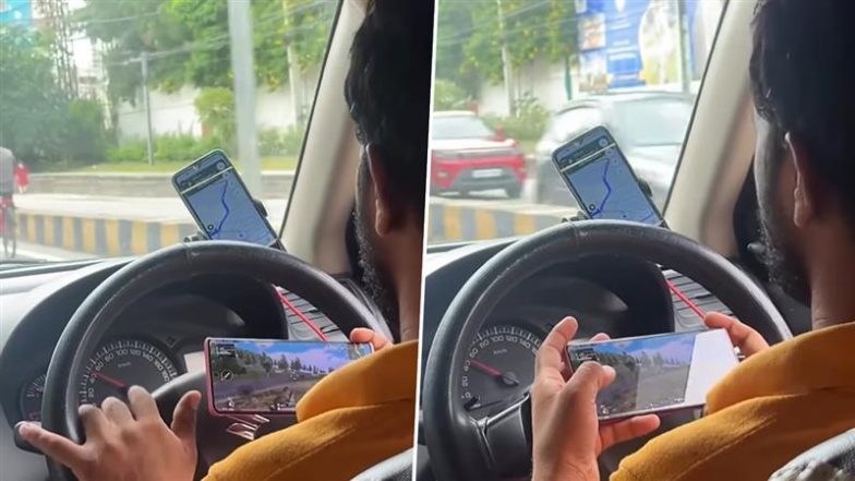 Viral Video: हैदराबाद में ड्राइविंग करते समय PUBG खेलता हुआ दिखा कैब ड्राइवर, लोगों ने की सख्त कार्रवाई की मांग