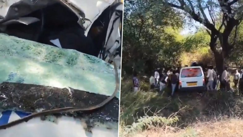 Kanpur Road Accident: तेज रफ़्तार एम्बुलेंस खाई में गिरी, चालक की हुई मौके पर मौत, कानपुर में हादसे का वीडियो आया सामने (Watch Video)