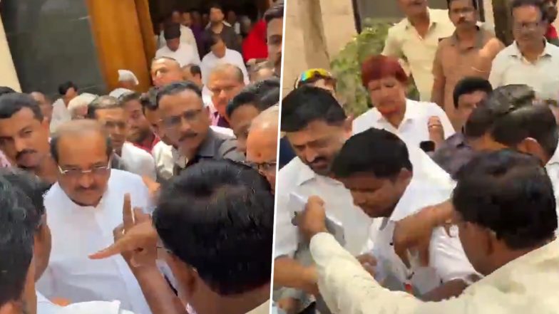 VIDEO: नितेश राणे के खिलाफ निवेदन देने आएं छात्र भारती के कार्यकर्ताओं के साथ मंत्री राधाकृष्ण विखे पाटिल के समर्थकों ने की जमकर मारपीट, संगमनेर का वीडियो आया सामने