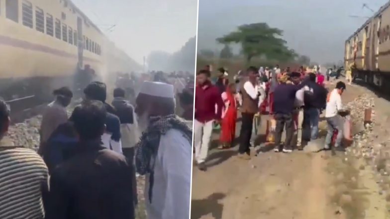 VIDEO: कासगंज में चलती ट्रेन से उठने लगा धुआं, गाड़ी रोककर नीचे उतरकर भागने लगे यात्री, काफी देर बाद आगे हुई रवाना