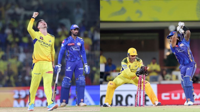 CSK vs MI, IPL 2025 3rd T20 Match Scorecard: 'महामुकाबले' में मुंबई इंडियंस ने चेन्नई सुपर किंग्स को दिया 156 रनों का लक्ष्य, नूर अहमद ने चटकाए 4 विकेट; यहां देखें पहली पारी का स्कोरकार्ड