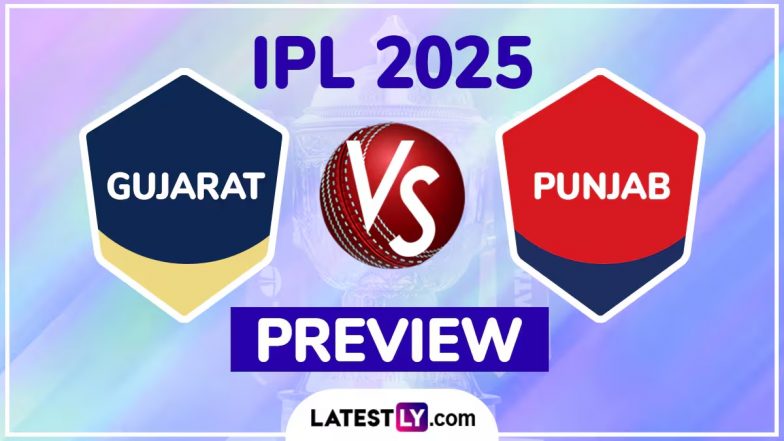 GT vs PBKS IPL 2025 Preview: गुजरात टाइटंस बनाम पंजाब किंग्स इंडियन प्रीमियर लीग का 5वें मैच से पहले जानें हेड टू हेड रिकॉर्ड्स, मिनी बैटल और स्ट्रीमिंग समेत सारे डिटेल्स