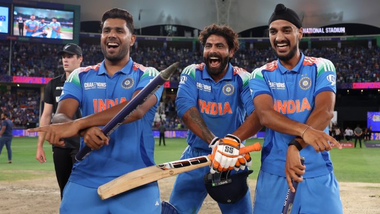 Harshit Jaddu And Arshdeep Doing India's Gangnam Style Celebration From 2013: हर्षित राणा, रवींद्र जडेजा और अर्शदीप सिंह ने साल 2013 के सीन को किया रेक्रेट, गंगनम स्टाइल में मनाया जश्न; देखें मजेदार वीडियो