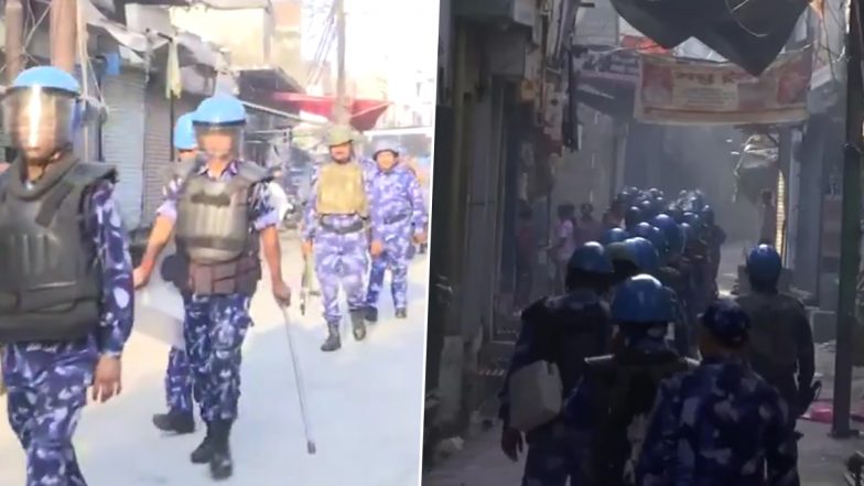 Holi And Jumma Namaz: संभल में होली और जुमे की नमाज को लेकर अलर्ट पर  पुलिस, सुरक्षा के लिए अर्धसैनिक बलों का फ्लैग मार्च (Watch Video)