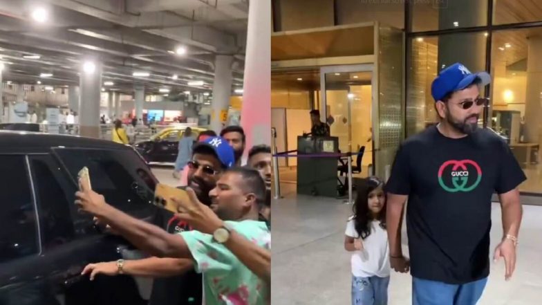 Rohit Sharma Arrives in Mumbai Ahead of IPL 2025: मालदीव में छुट्टियां मनाकर मुंबई लौटे रोहित शर्मा, पत्नी रितिका और बेटी समायरा के साथ रिलैक्स मूड में दिखे टीम इंडिया के कप्तान