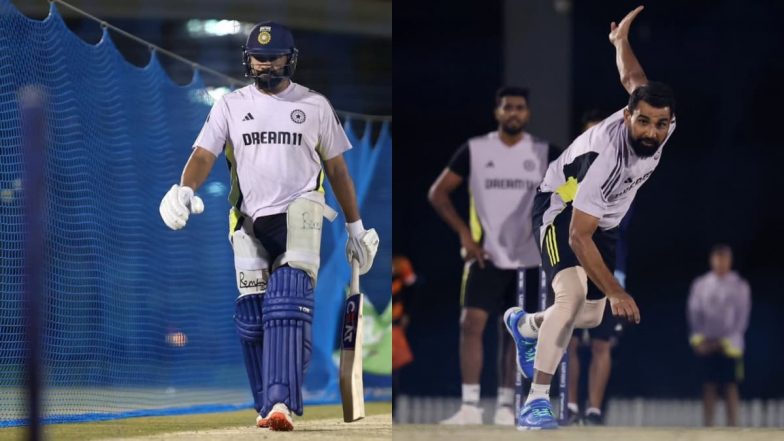 Team India Traning Session: चोट की वजह से आराम दिए जानें की ख़बरों के बीच नेट्स में उतरे रोहित शर्मा और मोहम्मद शमी, IND vs NZ मुकाबले से पहले किया जोरदार अभ्यास