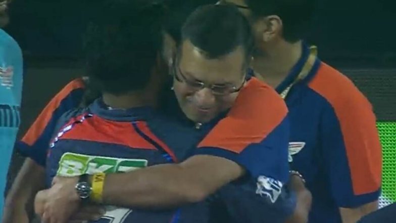 Sanjiv Goenka Hugs Rishabh Pant: SRH के खिलाफ IPL 2025 मैच में लखनऊ की जीत के बाद संजीव गोयनका ने ऋषभ पंत को गर्मजोशी से लगाया गले, देखें वीडियो
