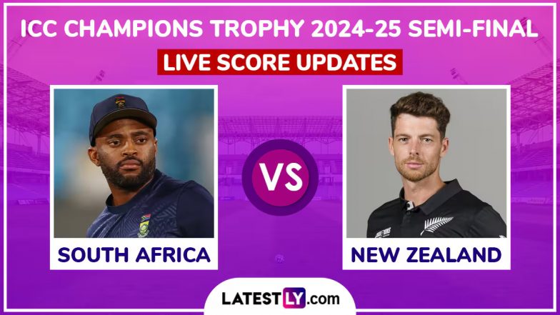 SA vs NZ, Champions Trophy 2025 Semi-Final Live Toss & Scorecard: न्यूजीलैंड ने टॉस जीतकर किया बल्लेबाजी का फैसला, दक्षिण अफ्रीका करेगी पहले गेंदबाजी, यहां देखें दोनों टीमों की प्लेइंग इलेवन और स्कोरकार्ड