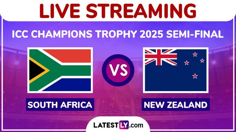 NZ vs SA, CT 2025 Semi Final Live Telecast On DD Sports: क्या फ्री डिश पर उपलब्ध होगा न्यूज़ीलैंड बनाम दक्षिण अफ्रीका चैंपियंस ट्रॉफी सेमीफाइनल का लाइव टेलीकास्ट? जानिए कैसे देखें दूरदर्शन के टीवी चैनलों पर प्रसारण