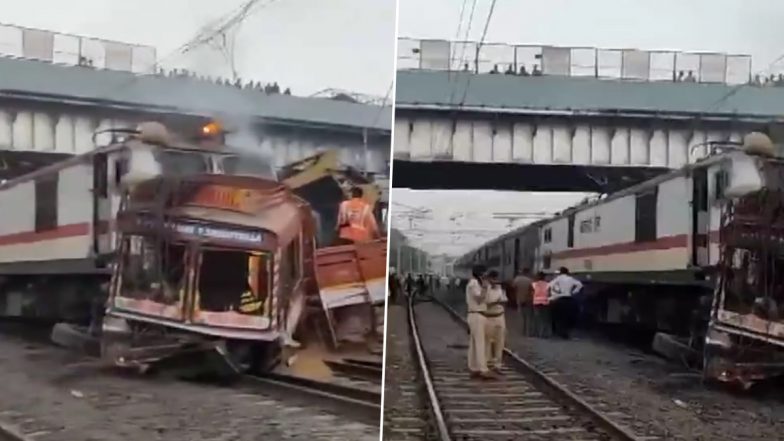 Mumbai Amravati Express Accident: महाराष्ट्र के जलगांव में होली के मौके पर ट्रेन हादसा, ट्रक और मुंबई-अमरावती एक्सप्रेस के बीच भीषण टक्कर (Watch Video)