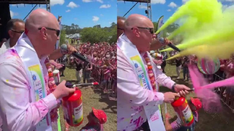 New Zealand PM Holi Video: न्यूजीलैंड के पीएम क्रिस्टोफर पर चढ़ा होली का खुमार, गुलाल उड़ाते प्रधानमंत्री का वीडियो वायरल
