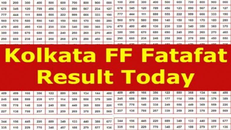 Kolkata FF Fatafat Result Today: рдХреЛрд▓рдХрд╛рддрд╛ рдлрдЯрд╛рдлрдЯ рдореЗрдВ рдЖрдЬ рдХрд┐рд╕рдХреА рдЪрдордХреА рдХрд┐рд╕реНрдордд? рдпрд╣рд╛рдВ рджреЗрдЦреЗрдВ рд▓реЗрдЯреЗрд╕реНрдЯ рд░рд┐рдЬрд▓реНрдЯ