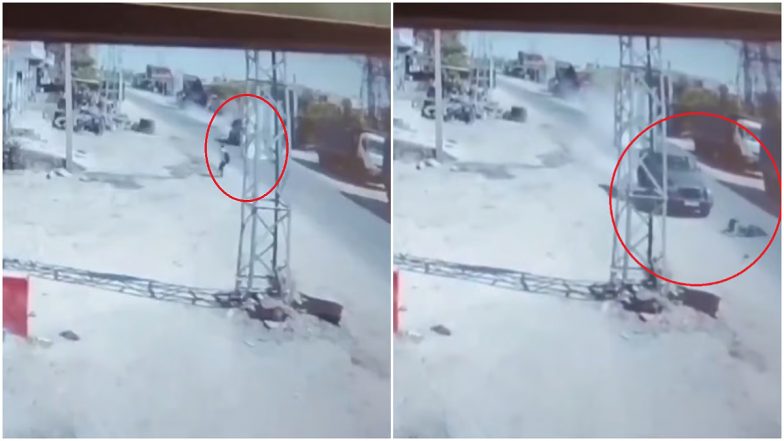 VIDEO: तेज रफ्तार थार ने छात्रा को मारी टक्कर, 4 फीट हवा में उछली लड़की, हादसे का वीडियो वायरल