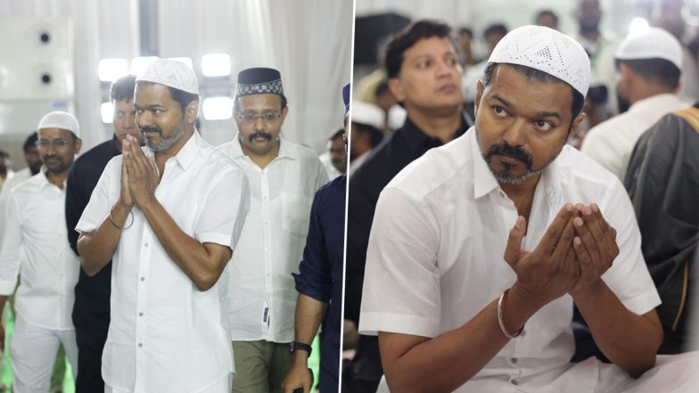 Ramadan 2025: थलापति विजय ने रमज़ान के मौके पर चेन्नई में दी इफ्तार पार्टी, स्कल कैप पहने आए नजर (View Pics and Watch Video)