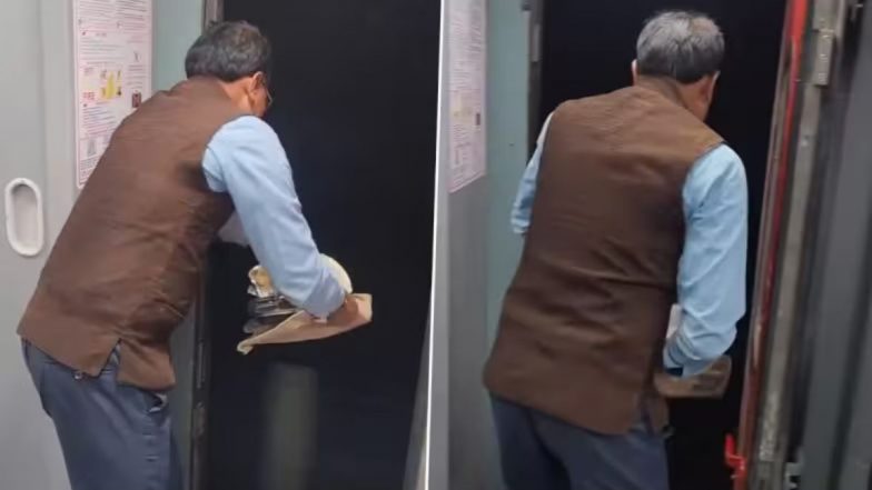 Indian Railways Viral Video: चलती ट्रेन से कचरा फेंकते दिखा IRCTC अधिकारी? सोशल मीडिया पर वीडियो वायरल, रेलवे ने मांगी जानकारी