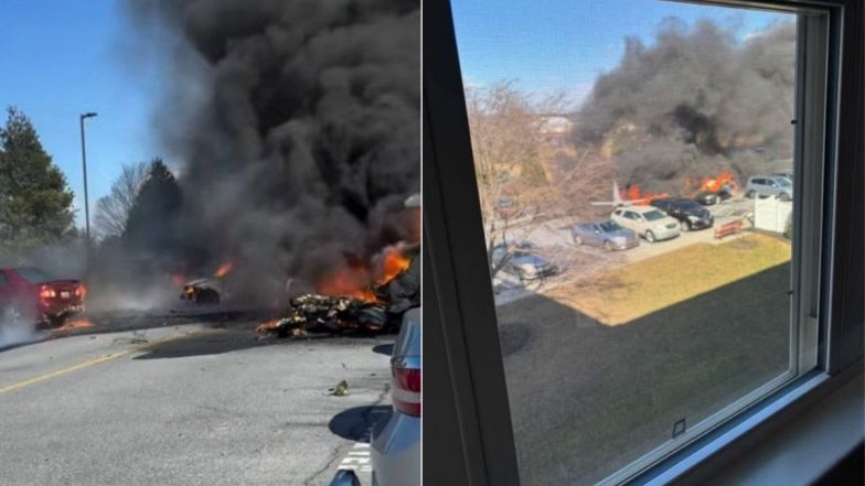 Pennsylvania Plane Crash Video: अमेरिका के पेन्सिलवेनिया में क्रैश हुआ प्राइवेट प्लेन, हादसे में 5 लोग घायल; सामने आया भयावह वीडियो